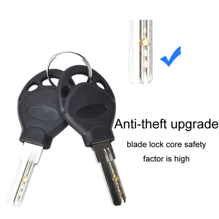 Fixed Portable Anti-theft Thickened Steel Wire Chain Bicycle Lock, Length: Matte Black 1.8m