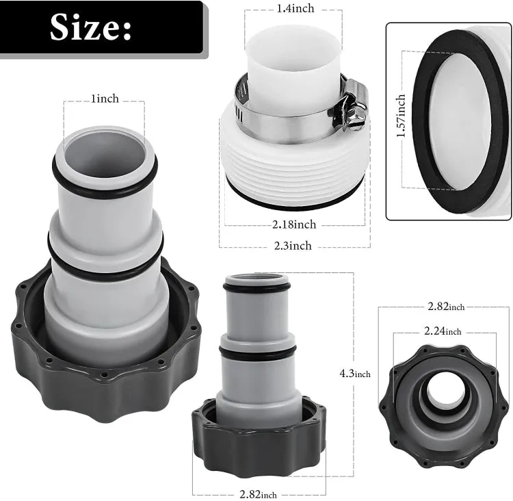 For Intex Pool Hose Adapter with Internal Thread, Spec: 1 A Type Adapter