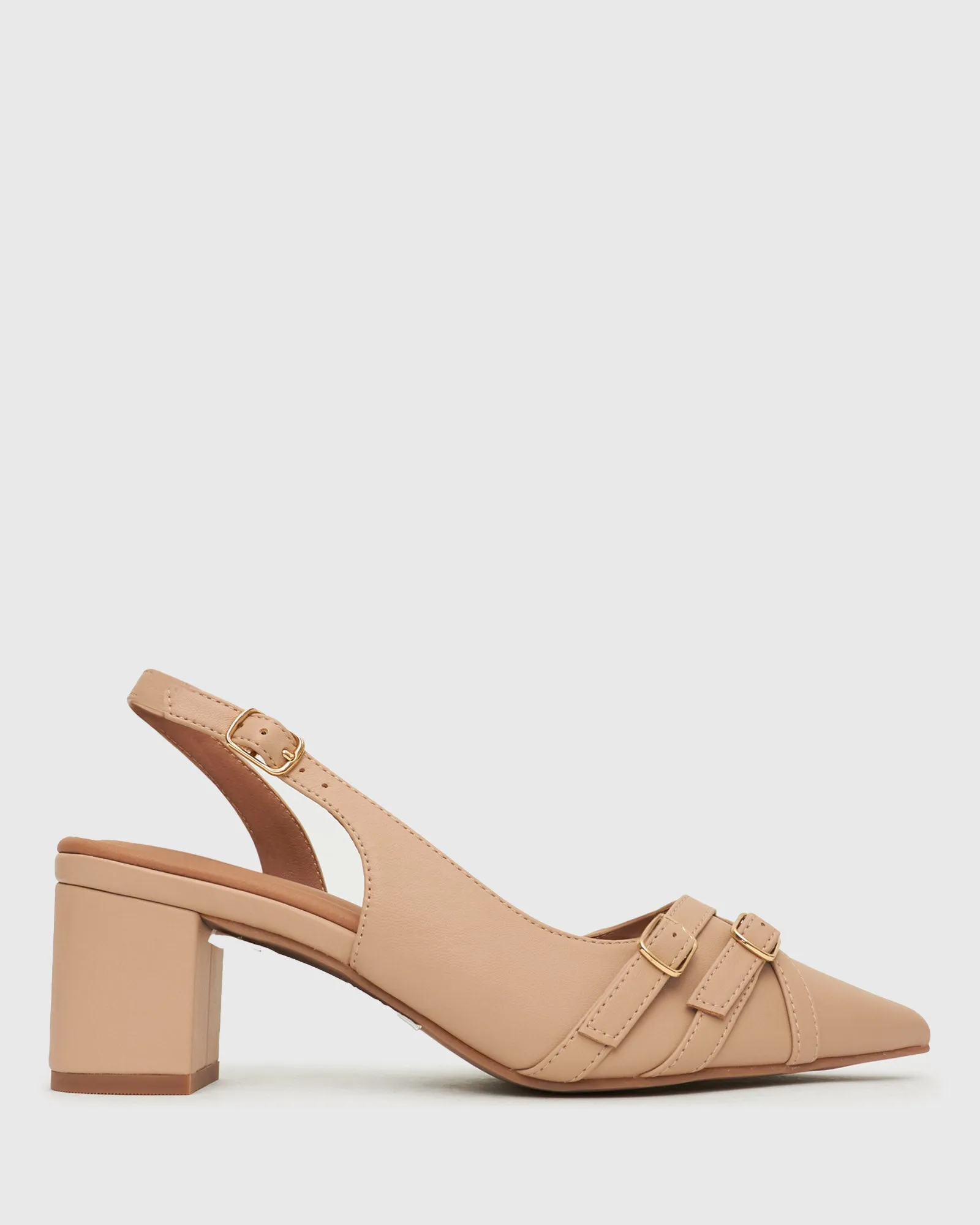 GEMMA Buckle Strap Pointed Pumps