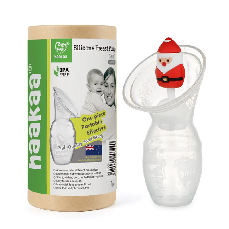 Generation 1 100ml Silicone Breast Pump and Christmas Stopper Combo