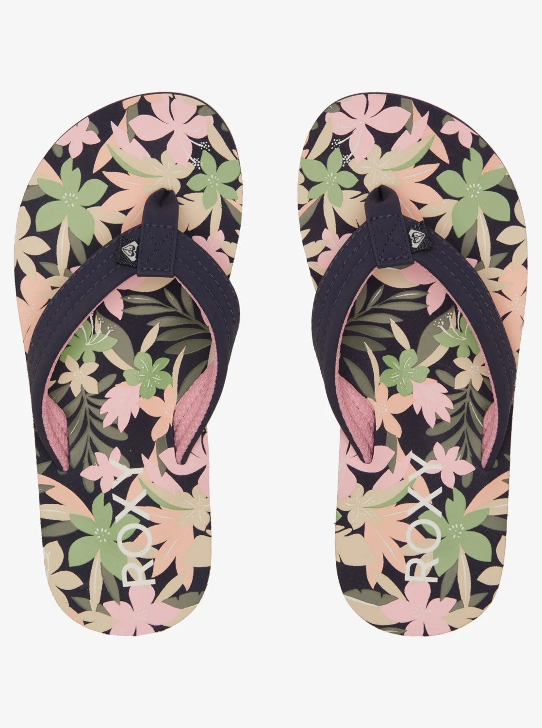 Girls 4-16 Vista Loreto Flip-Flops - Lt Navy/Pink