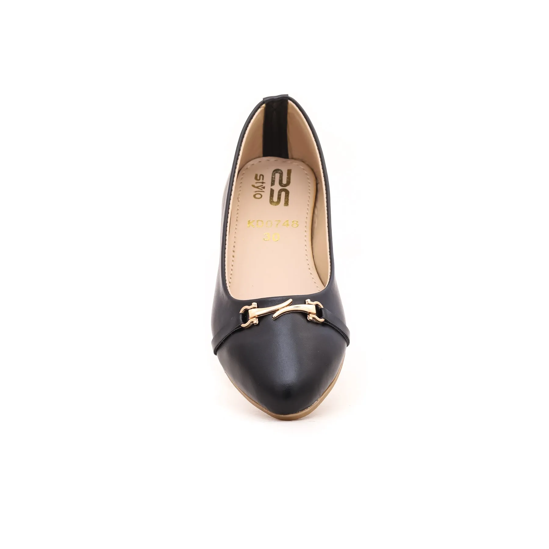 Girls Black Casual Pumps KD0748