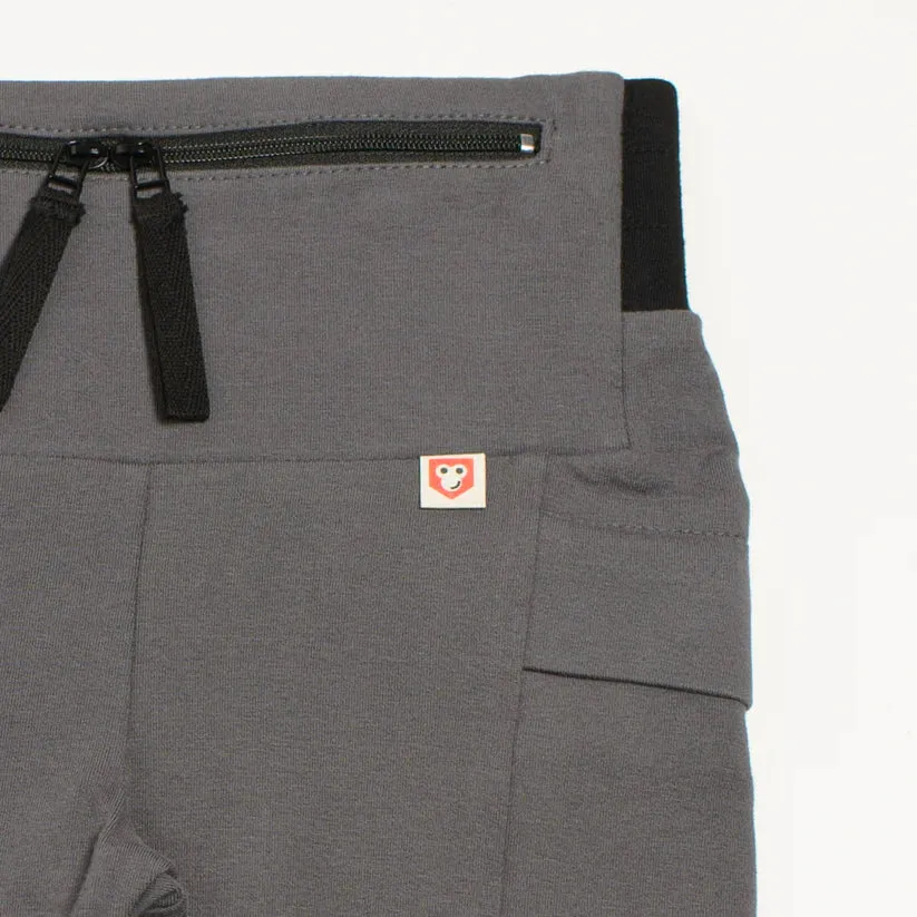 Grey Biker Shorts for T1D Kids - Versatile for Sports, Dance, and Casual, Sizes 5-14Y