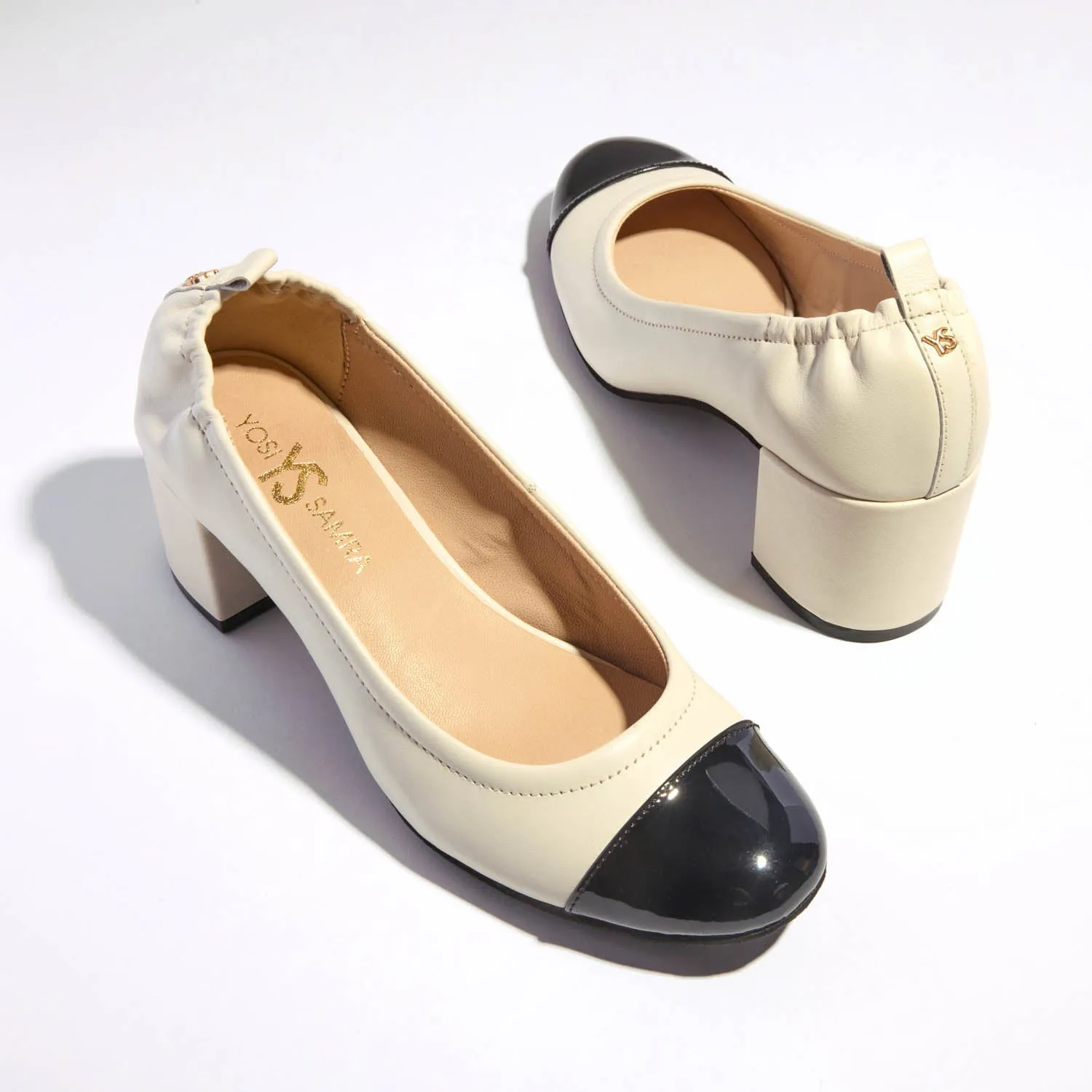 Heidi Classic Pump in Bone Leather