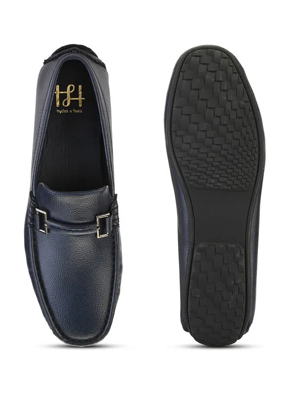 Hydes N Hues Blue Casual Loafers For Men