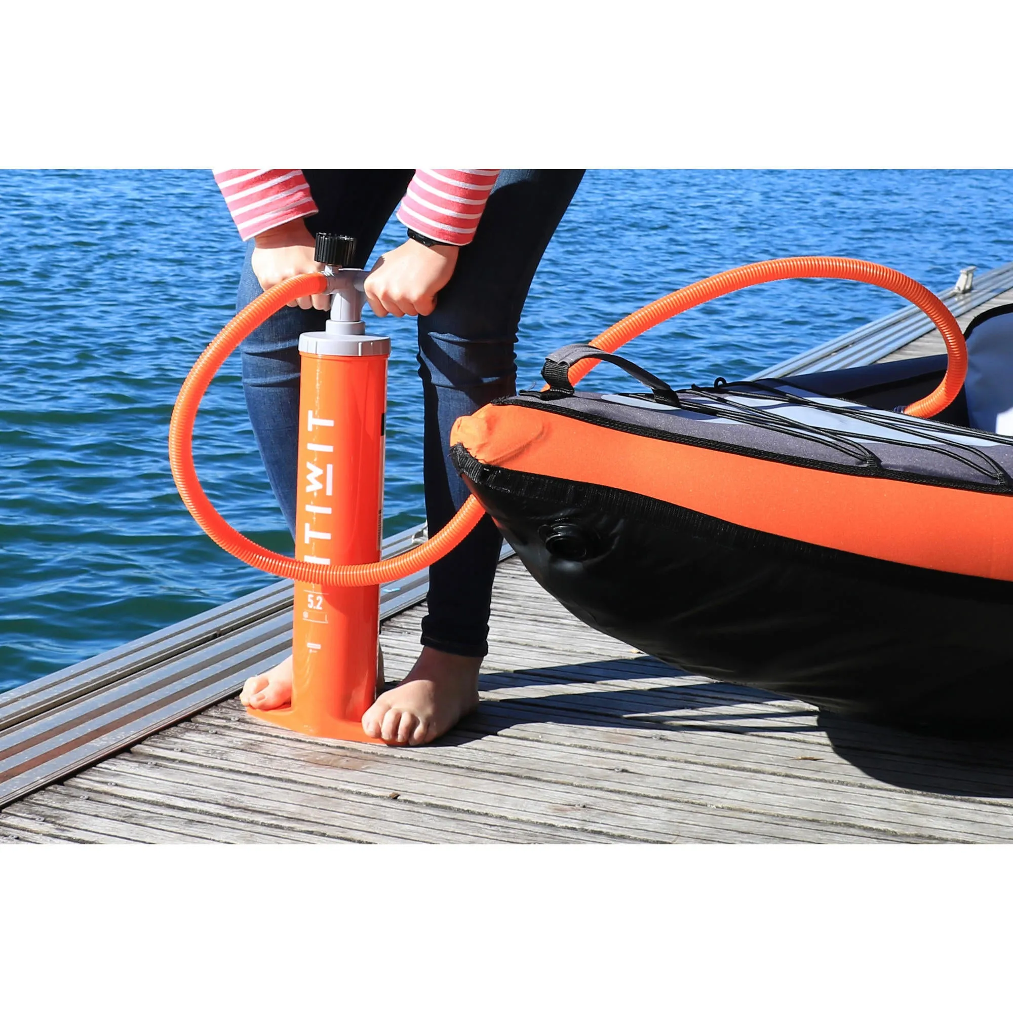 Itiwit kayak pump push-pull 8 PSI 2 × 2.6 l, orange