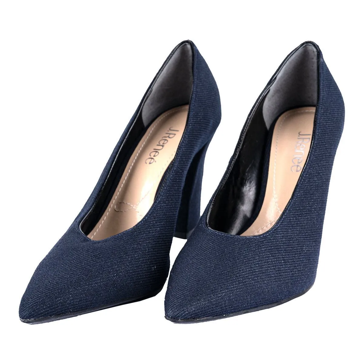 J. Renee Twill High-Heel Shoes Fabric Blue Colour For Women