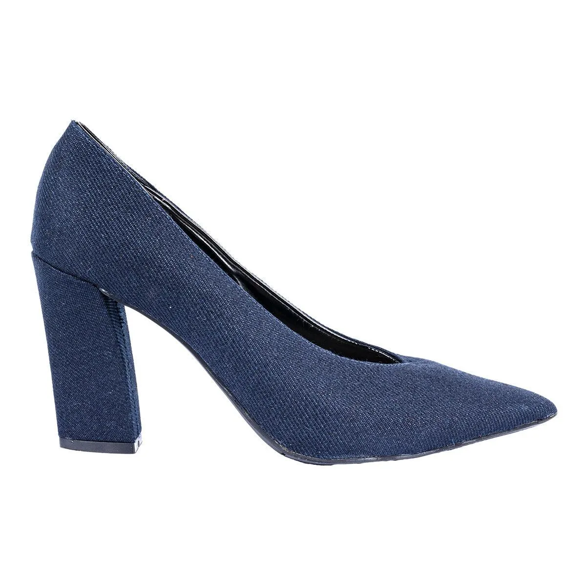 J. Renee Twill High-Heel Shoes Fabric Blue Colour For Women