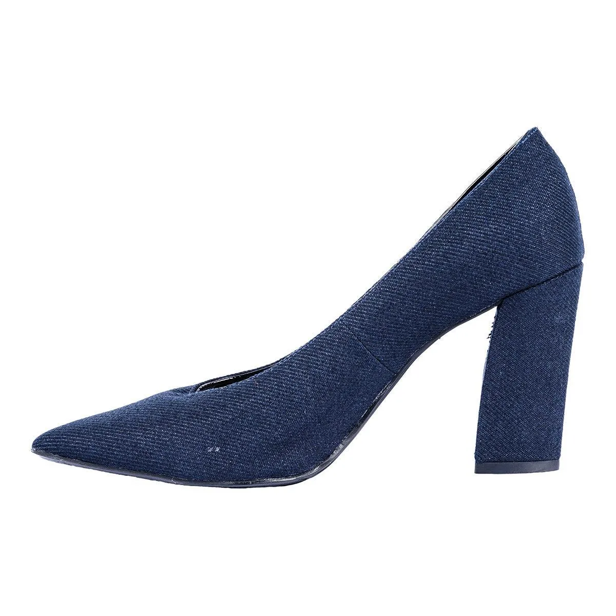 J. Renee Twill High-Heel Shoes Fabric Blue Colour For Women