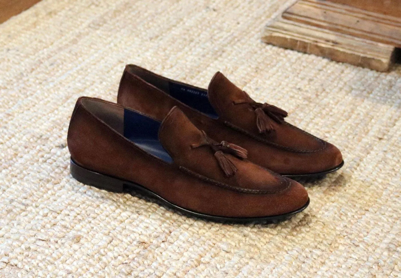 Jean Pierre Suede Tasseled Loafer Brown