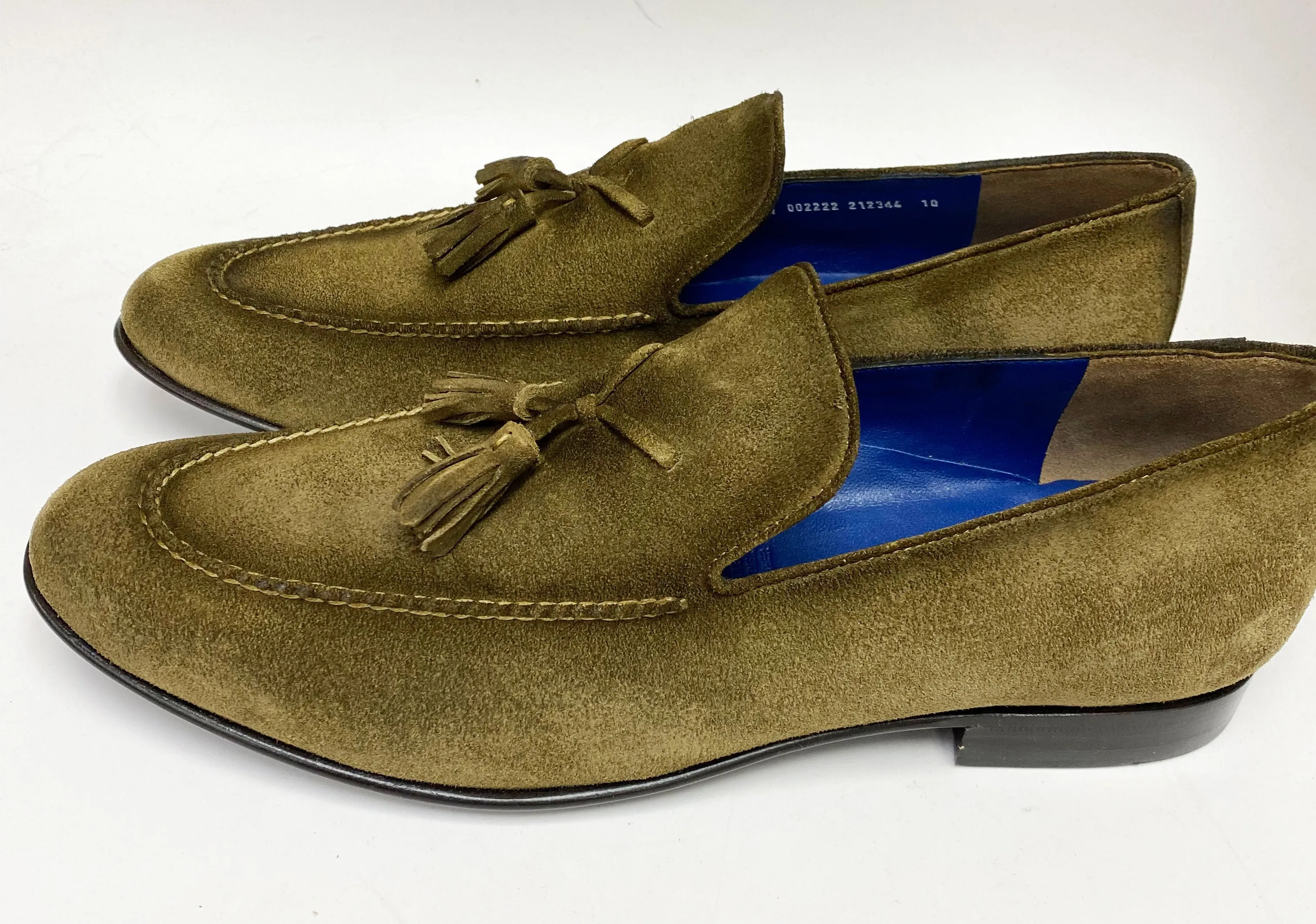 Jean Pierre Suede Tasseled Loafer Olive