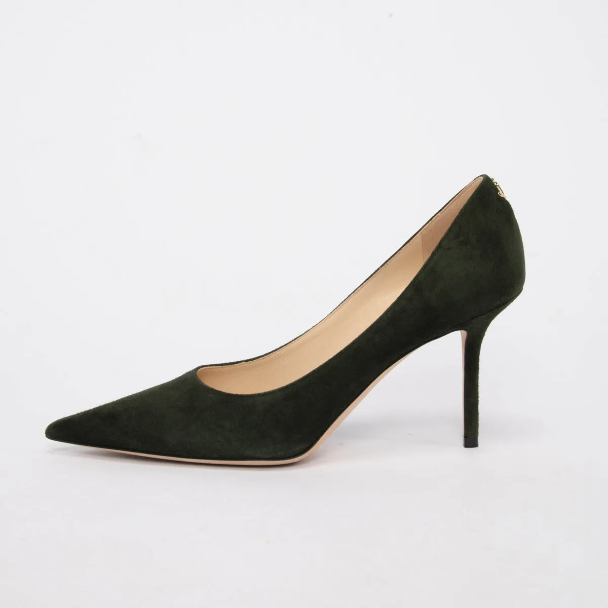 Jimmy Choo Dark Moss Suede Love Pumps 39.5