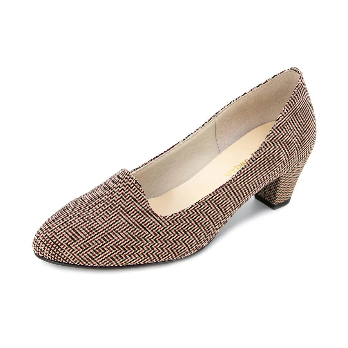 Kuran Beige Check the Classic Pumps