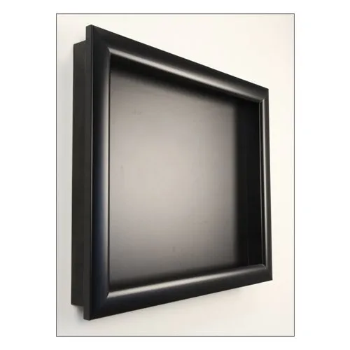 LED Lighted SwingFrame Designer SUPER WIDE-FACE Metal Framed, Swing Open, 7-Inch Deep Shadow Box Display Case in 25 Sizes