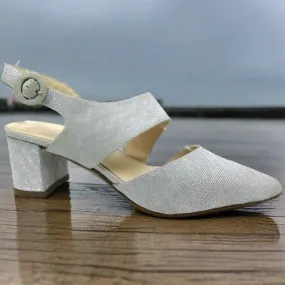 Leesa by Diana Ferrari - Silver Metalic Suede