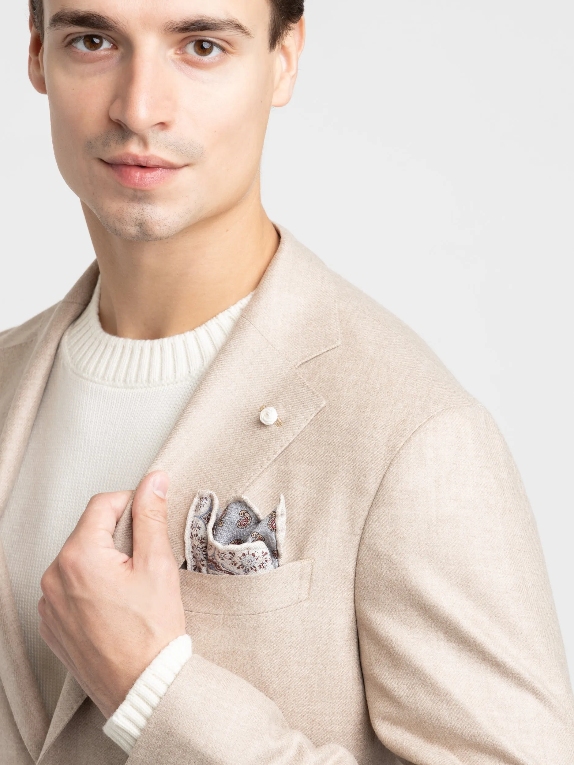 Light Brown Wool-Cashmere Sport Jacket