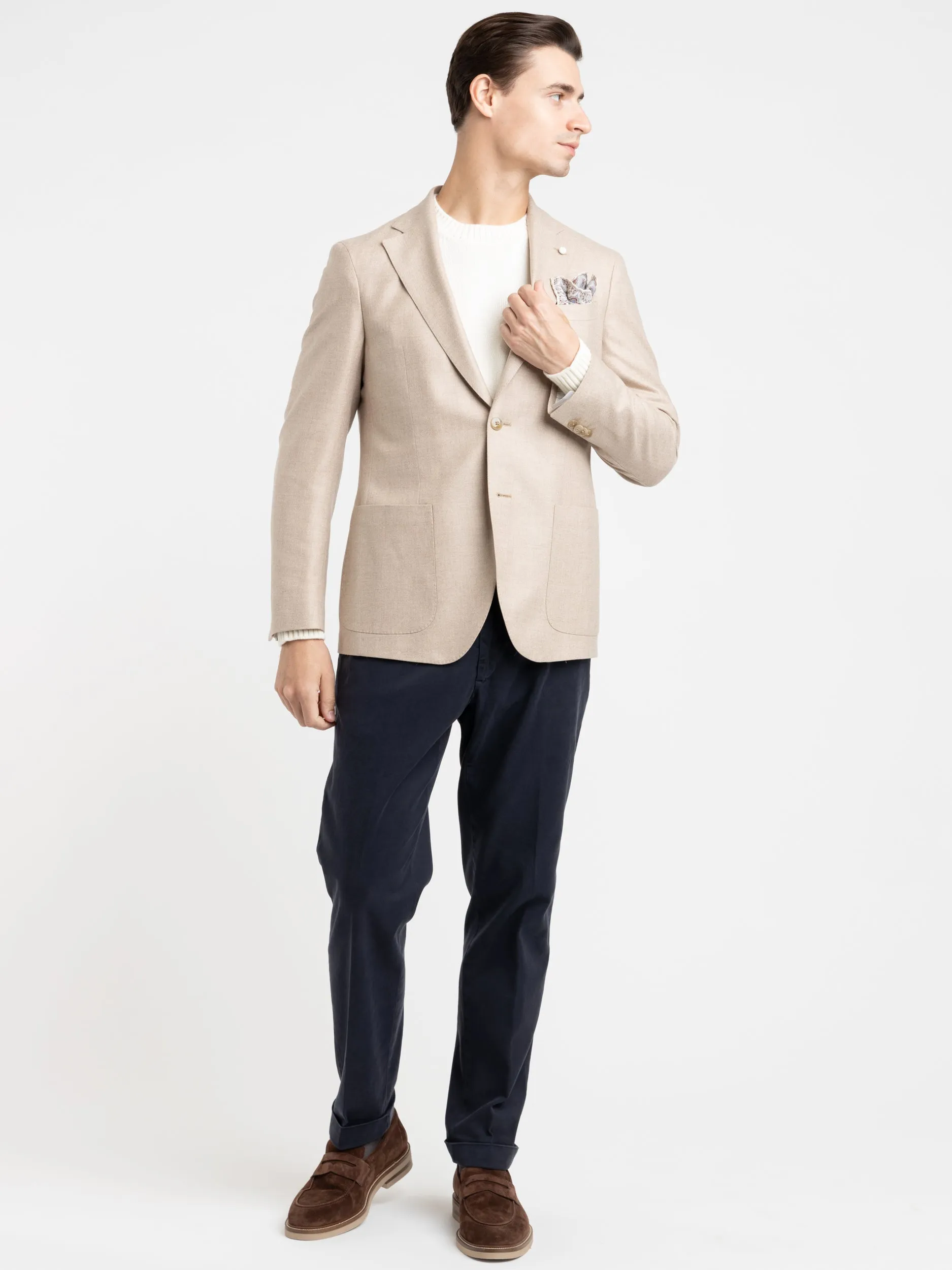 Light Brown Wool-Cashmere Sport Jacket