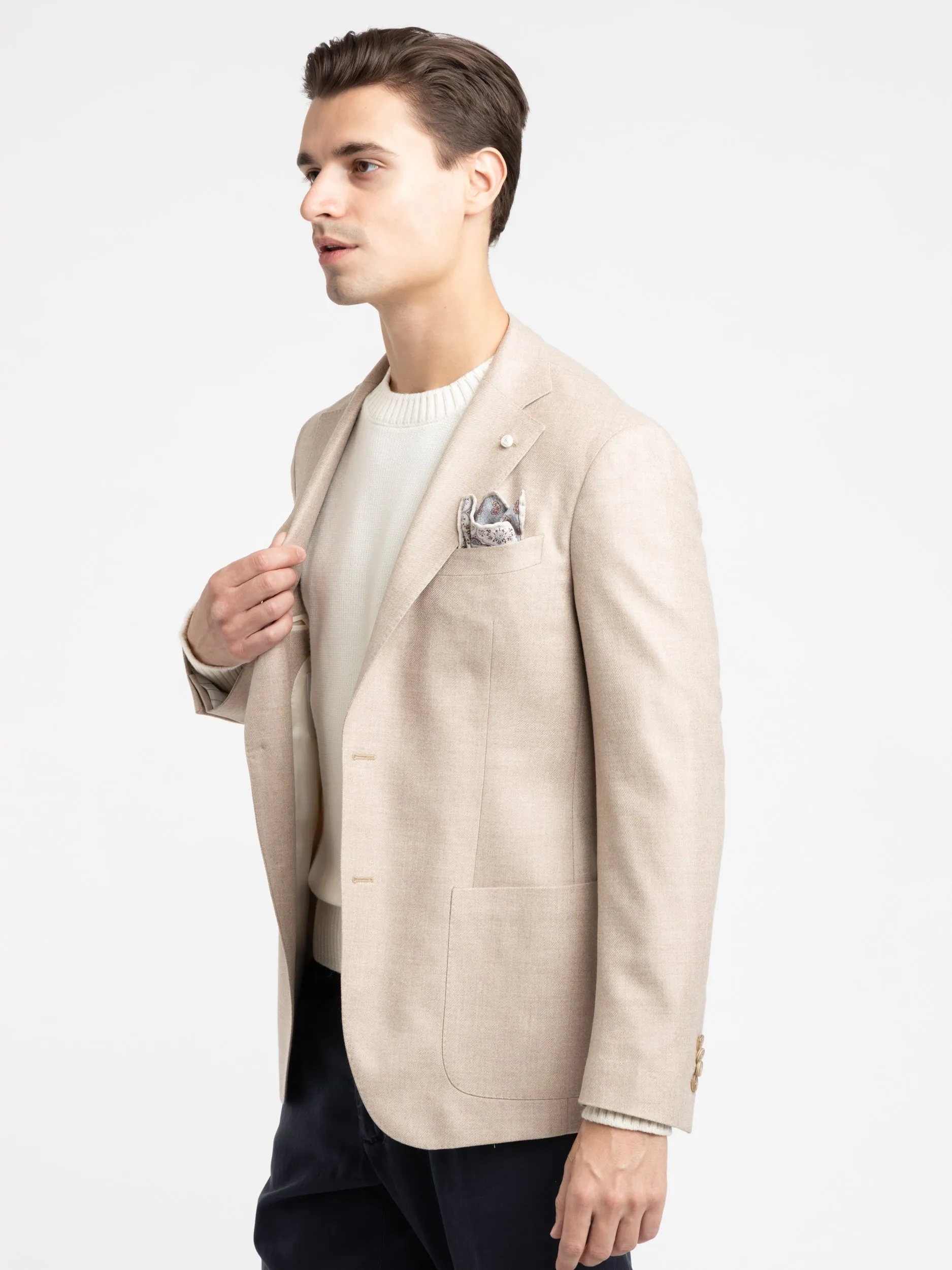 Light Brown Wool-Cashmere Sport Jacket