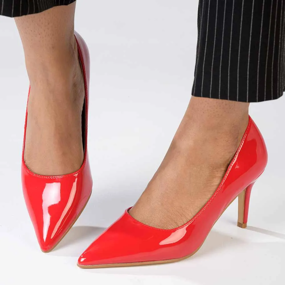 Madison Penny 5 Court Heels - Red