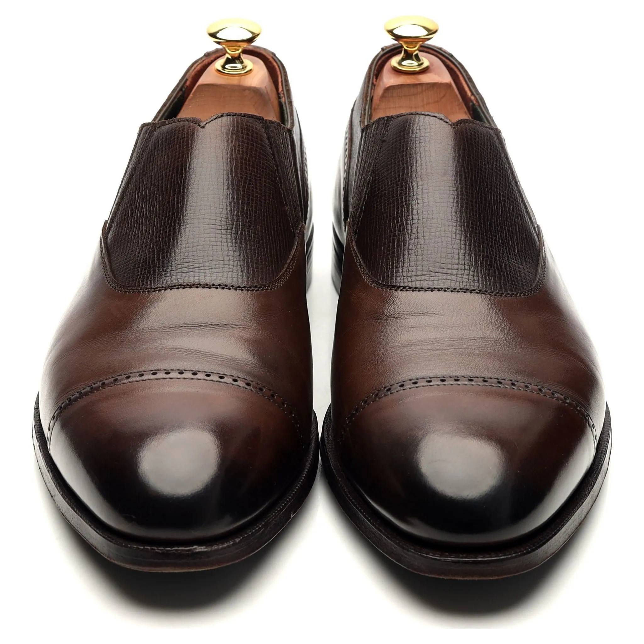 'Magee' Lazyman Dark Brown Leather Loafers UK 9.5 E