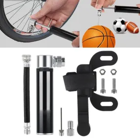 Manual Mini Portable Bicycle Aluminum Alloy Pump (Black)