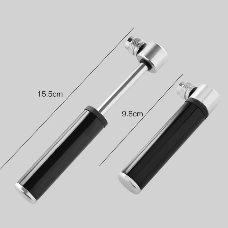 Manual Mini Portable Bicycle Aluminum Alloy Pump (Black)