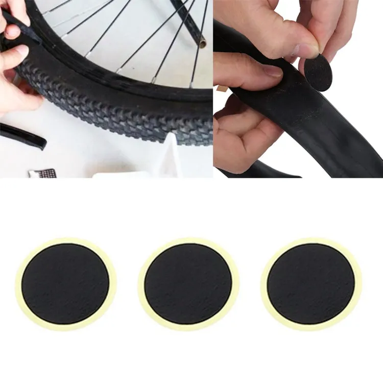 Manual Mini Portable Bicycle Aluminum Alloy Pump   Plastic glue-free tire patch   Tire lever (Silver)