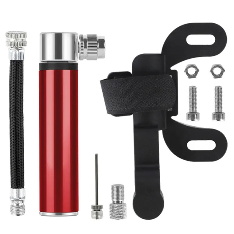 Manual Mini Portable Bicycle Aluminum Alloy Pump (Red)