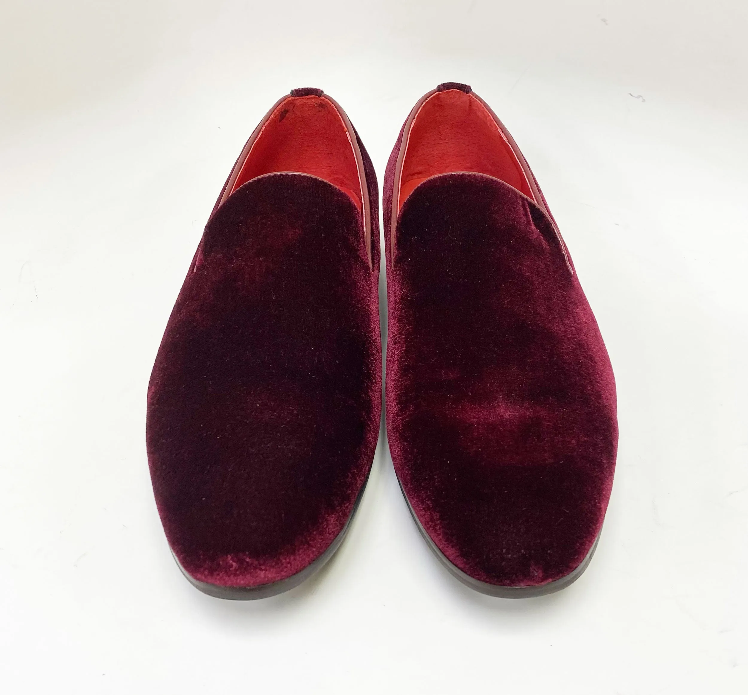 Maurice Velvet Venetian Loafer Burgundy