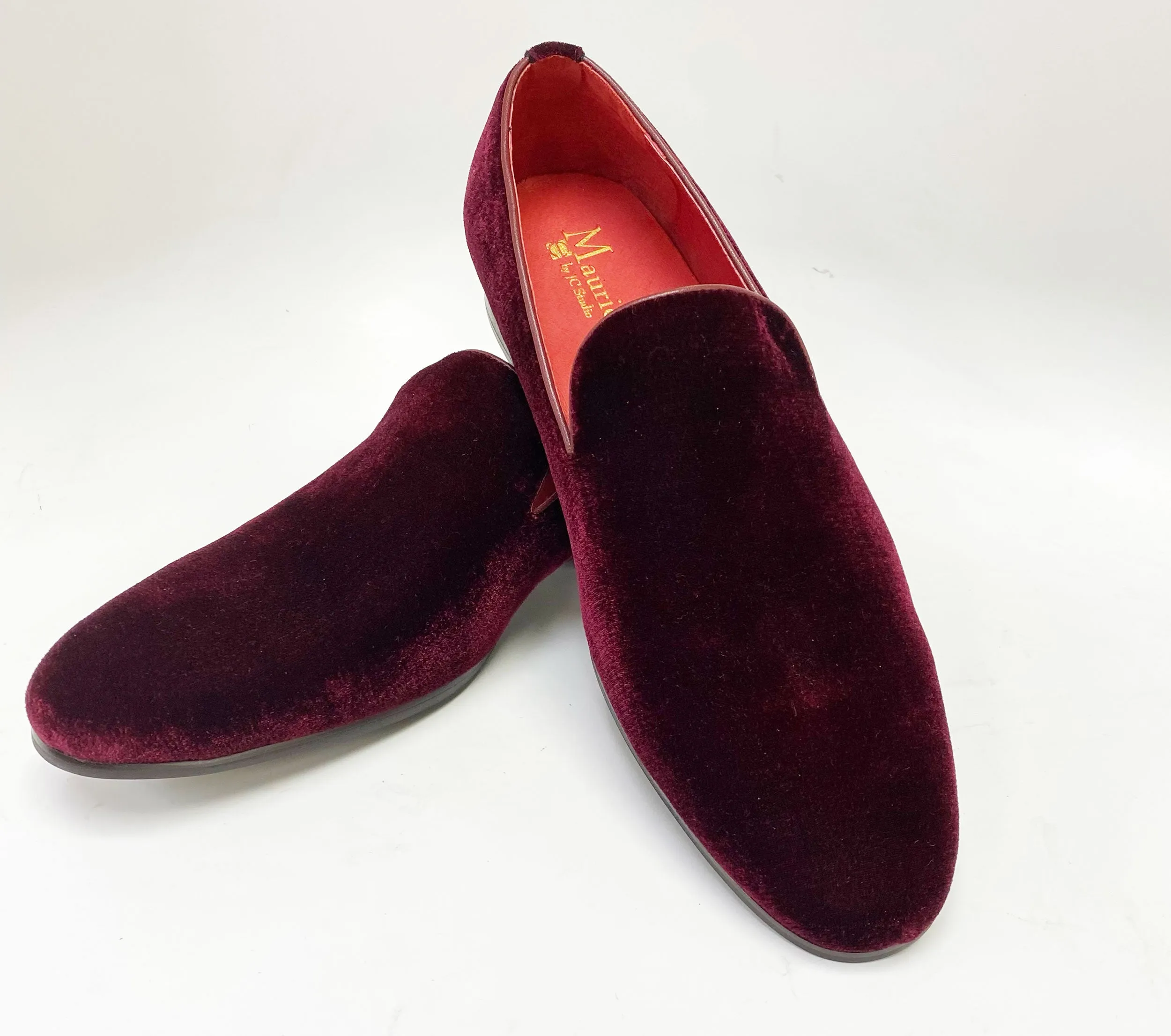 Maurice Velvet Venetian Loafer Burgundy