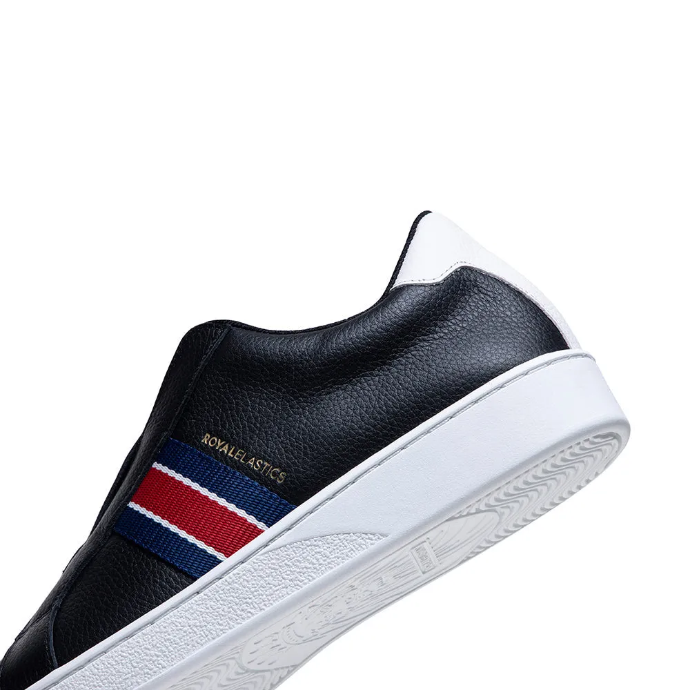 Men's Bishop Black Red Blue Leather Sneakers 01722-901