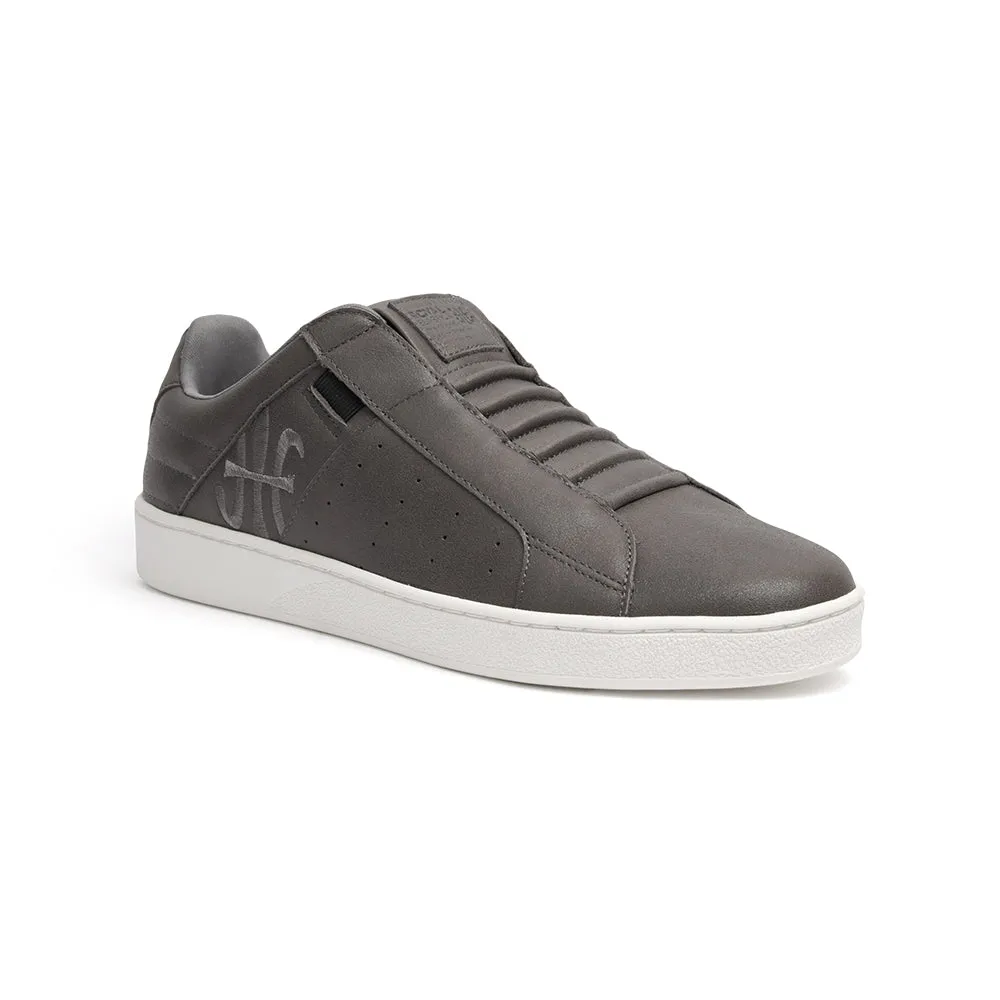 Men's Icon Classic Deep Gray Leather Sneakers 02092-888