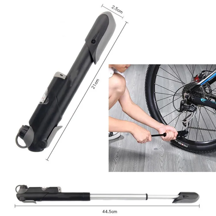 Mini Portable Inflatable Cylinder for Bicycle Pump(Black)