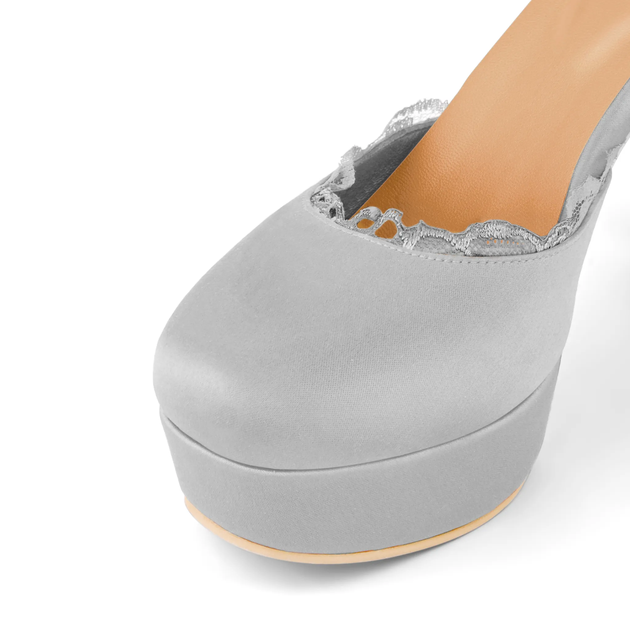 MISTICA SILVER PLATFORM HEELS