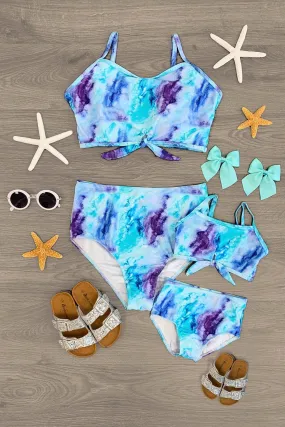 Mom & Me - Marble Tie Dye Bikini