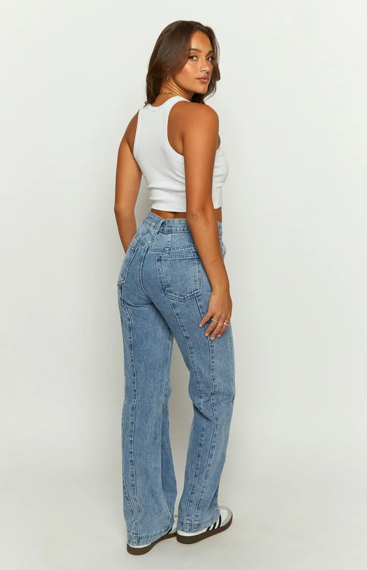 Monae Mid Wash Denim Jeans