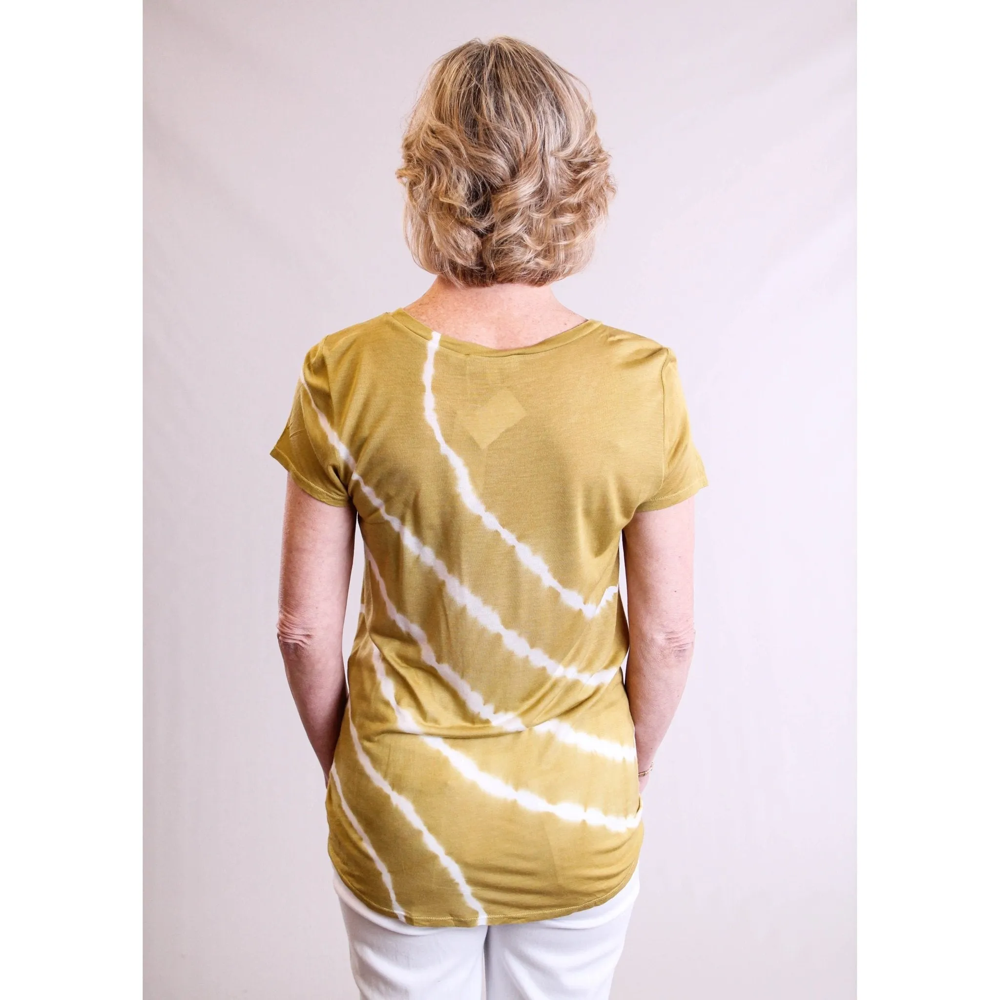 Mystree Tie Dye Tee with Tie Hem