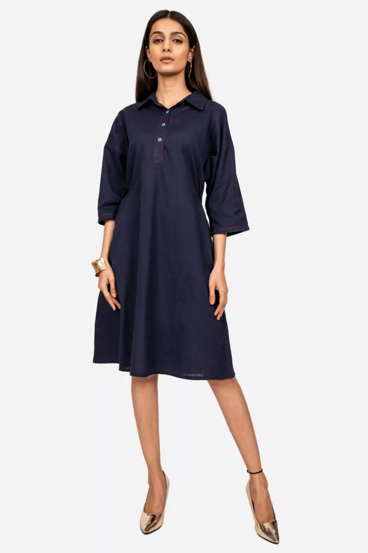 Navy blue box fit dress