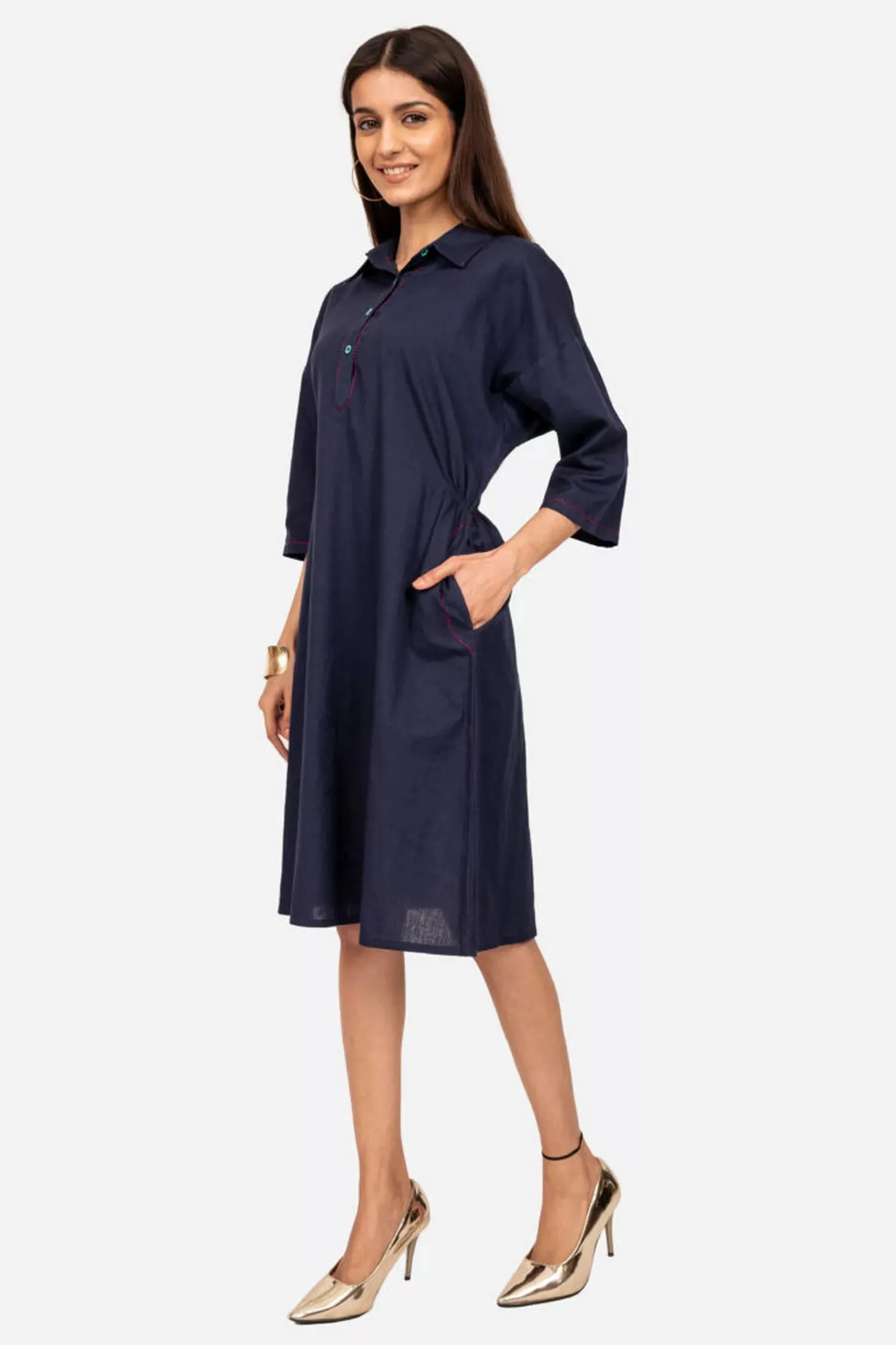 Navy blue box fit dress