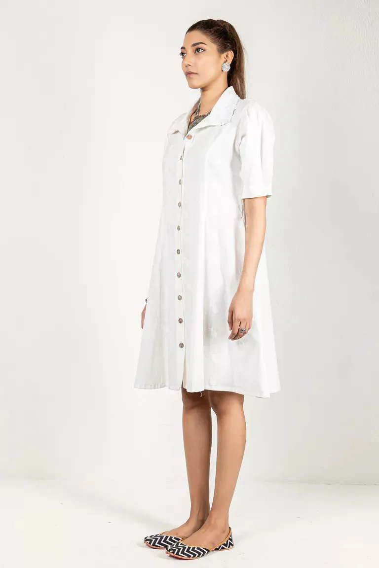 Off-White Linen Dress