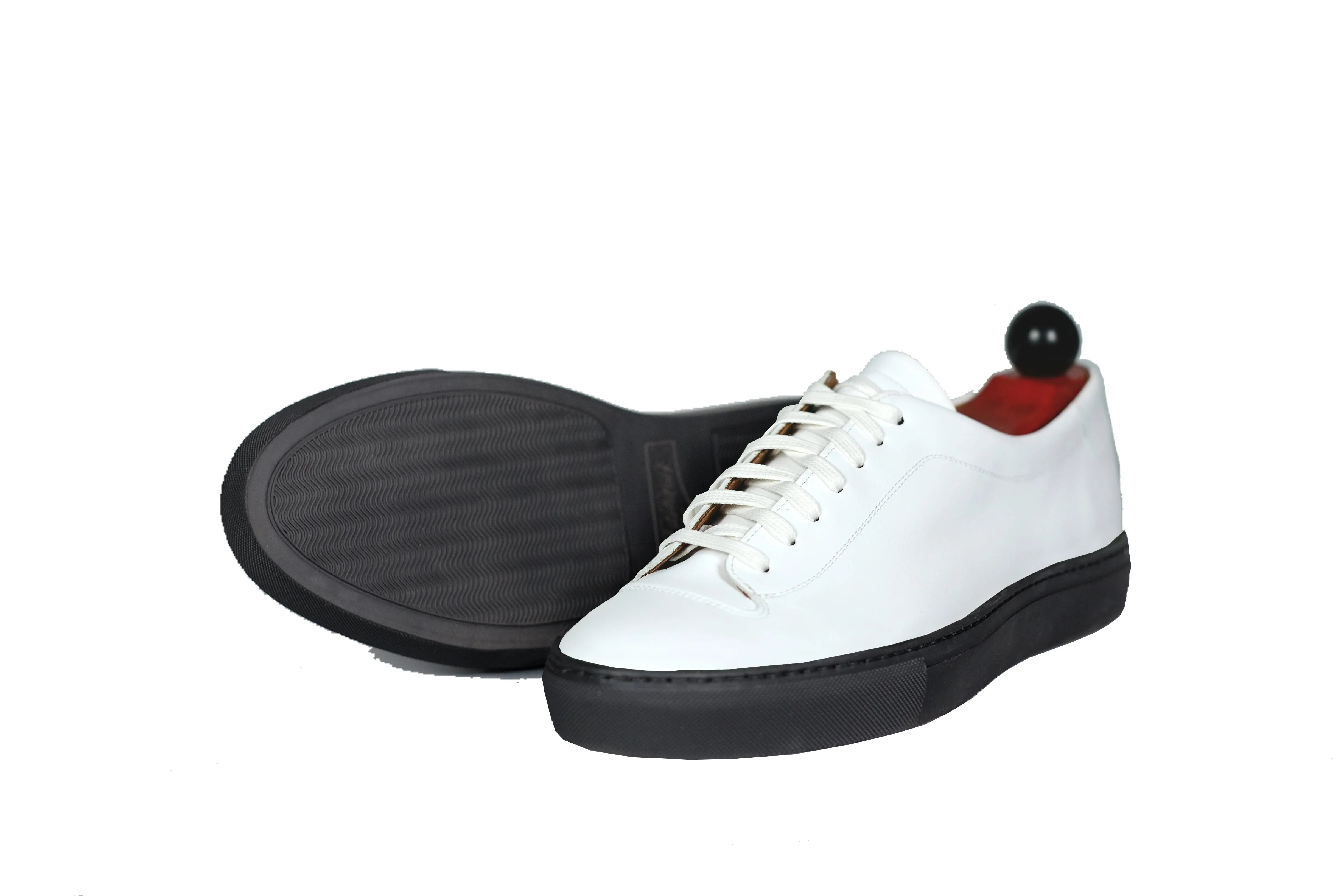 Olympia - MTO - White Calf / Black Sole