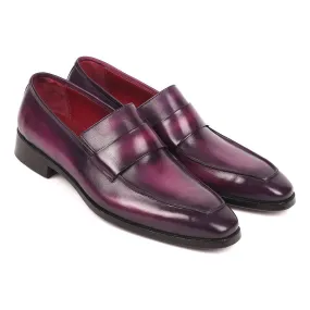 Paul Parkman Men's Purple Calf-Skin Leather Slip-On Loafers 93PR814 (PM6156)