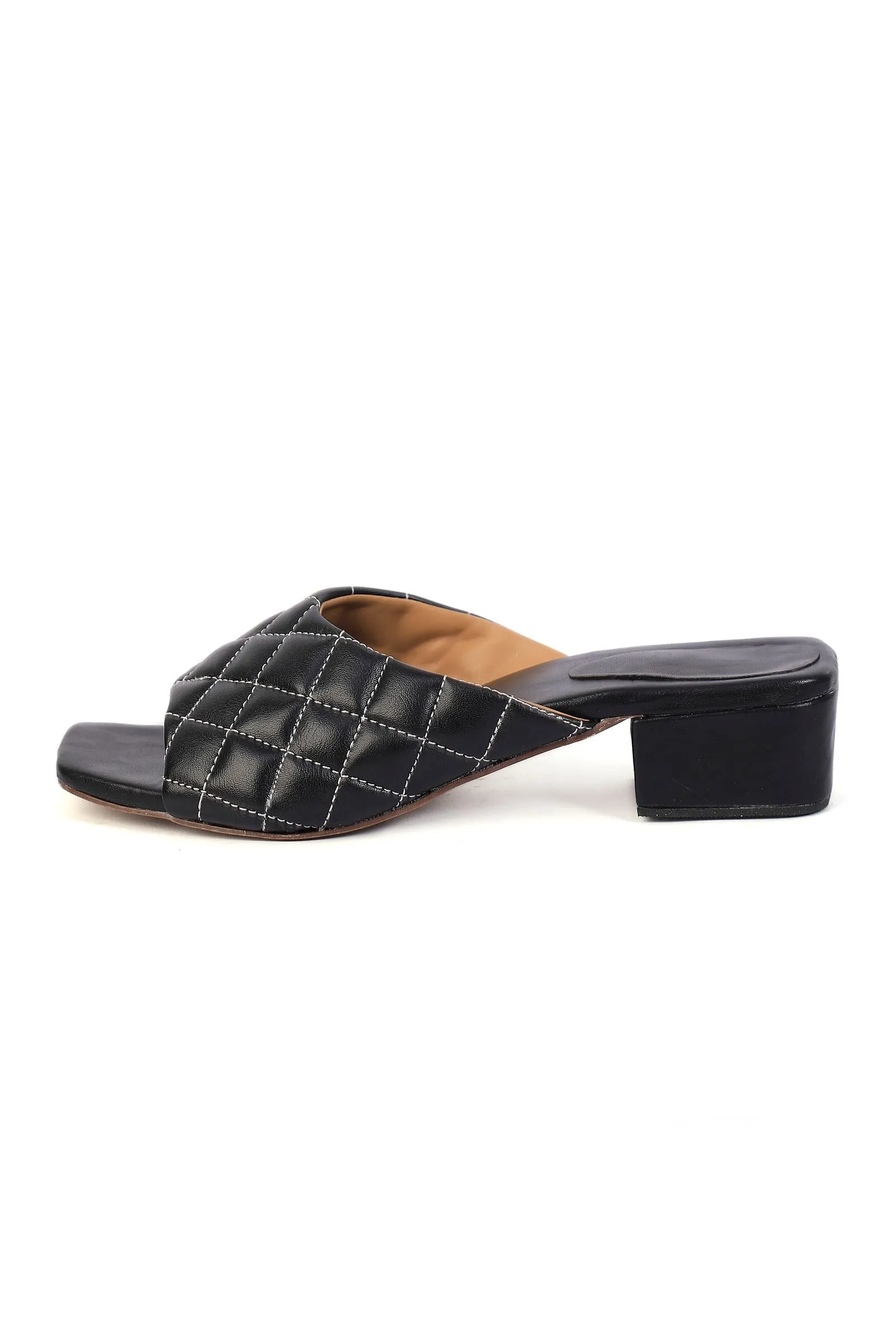 Pebble Black Cruelty Free Leather Heels