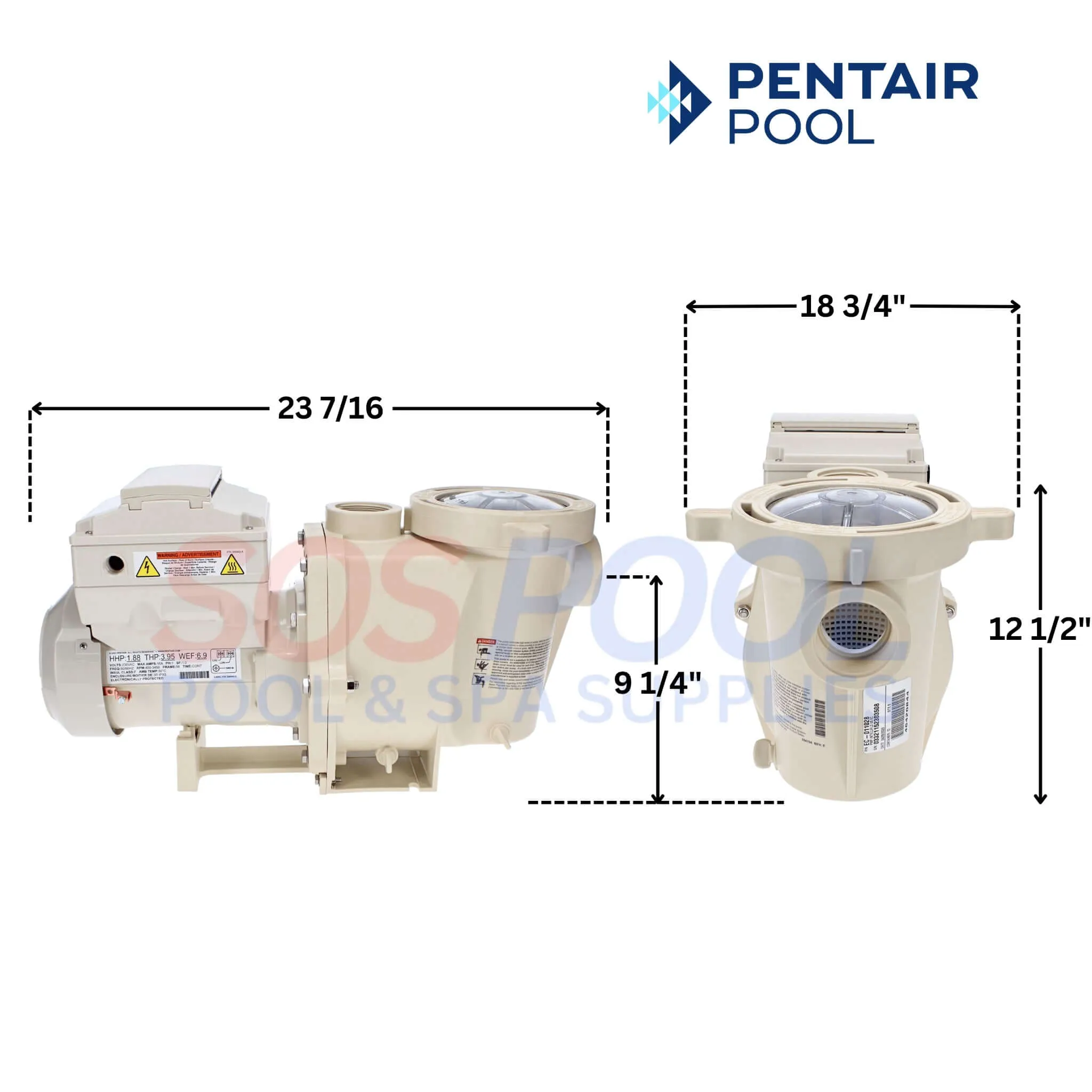 Pentair IntelliFlo 3 HP Variable Speed Pool Pump | 230V | EC-011028