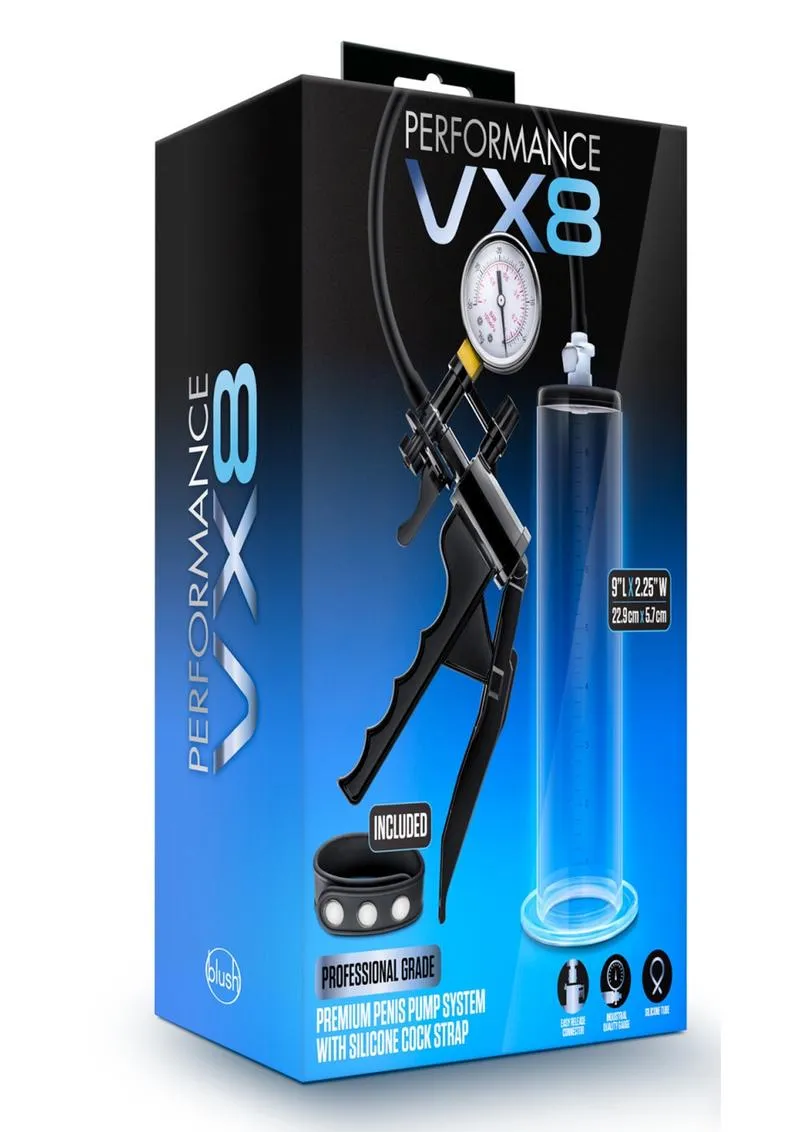 Performance Vx8 Premium Penis Pump System with Silicone Cock Strap