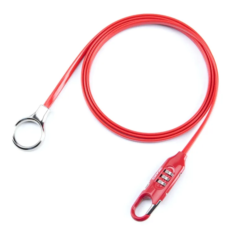 PL3001 Bicycle Mountain Bike Portable Anti-theft Password Cable Lock(Red)