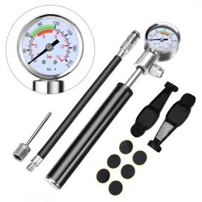 Portable High Pressure Pump Bicycle Pump Mini Mountain Bike Pump   Crowbar