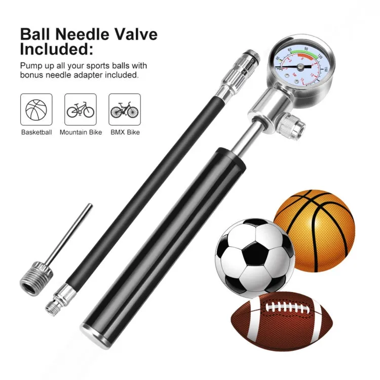 Portable High Pressure Pump Bicycle Pump Mini Mountain Bike Pump   Crowbar