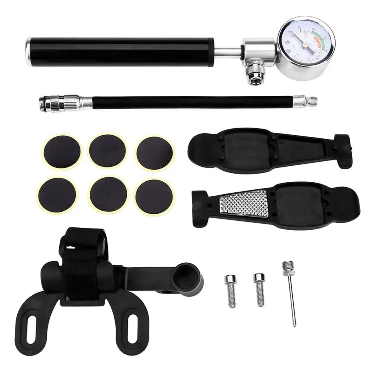 Portable High Pressure Pump Bicycle Pump Mini Mountain Bike Pump   Crowbar