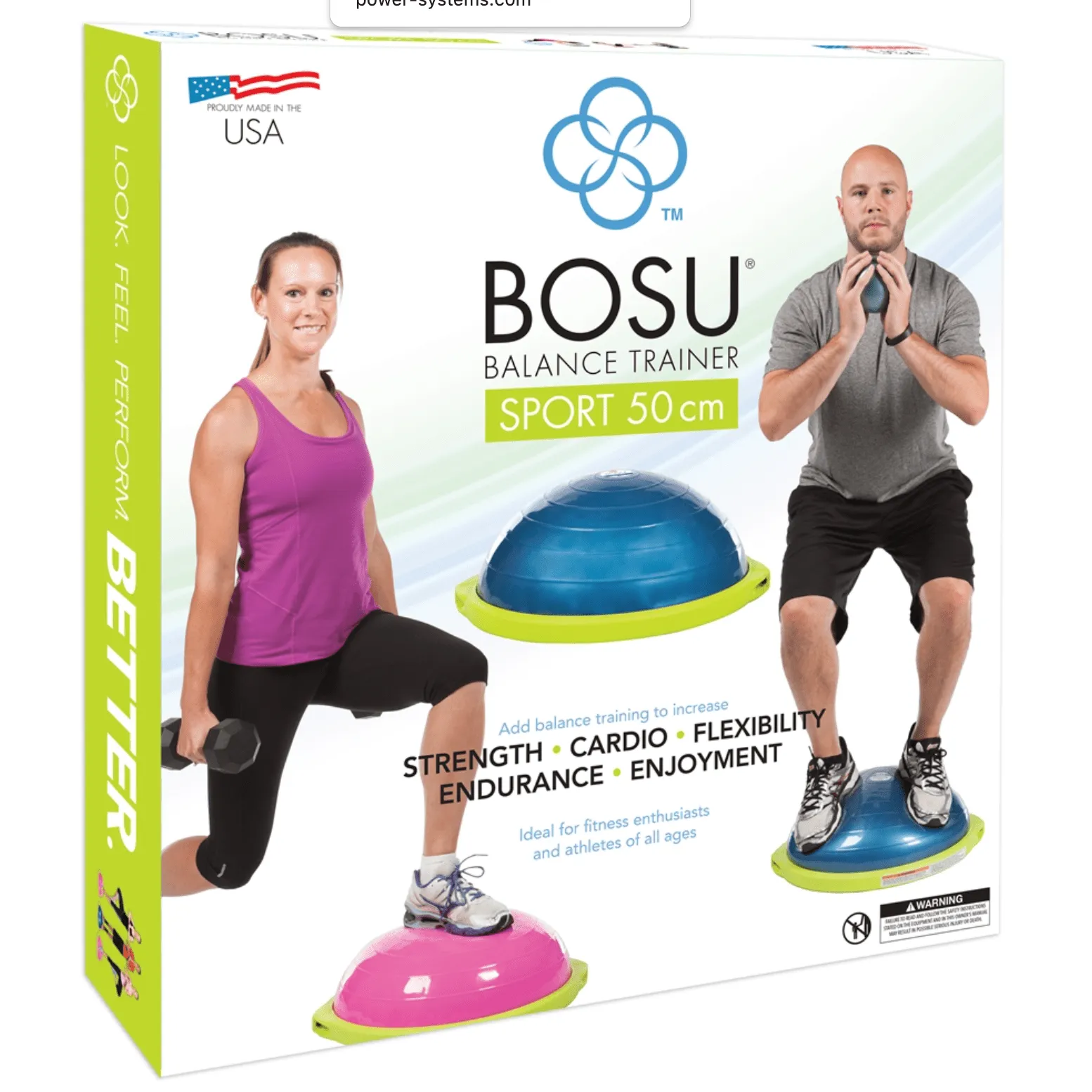 Power Systems Bosu Sport, Balance Trainer, 50cm, Blue